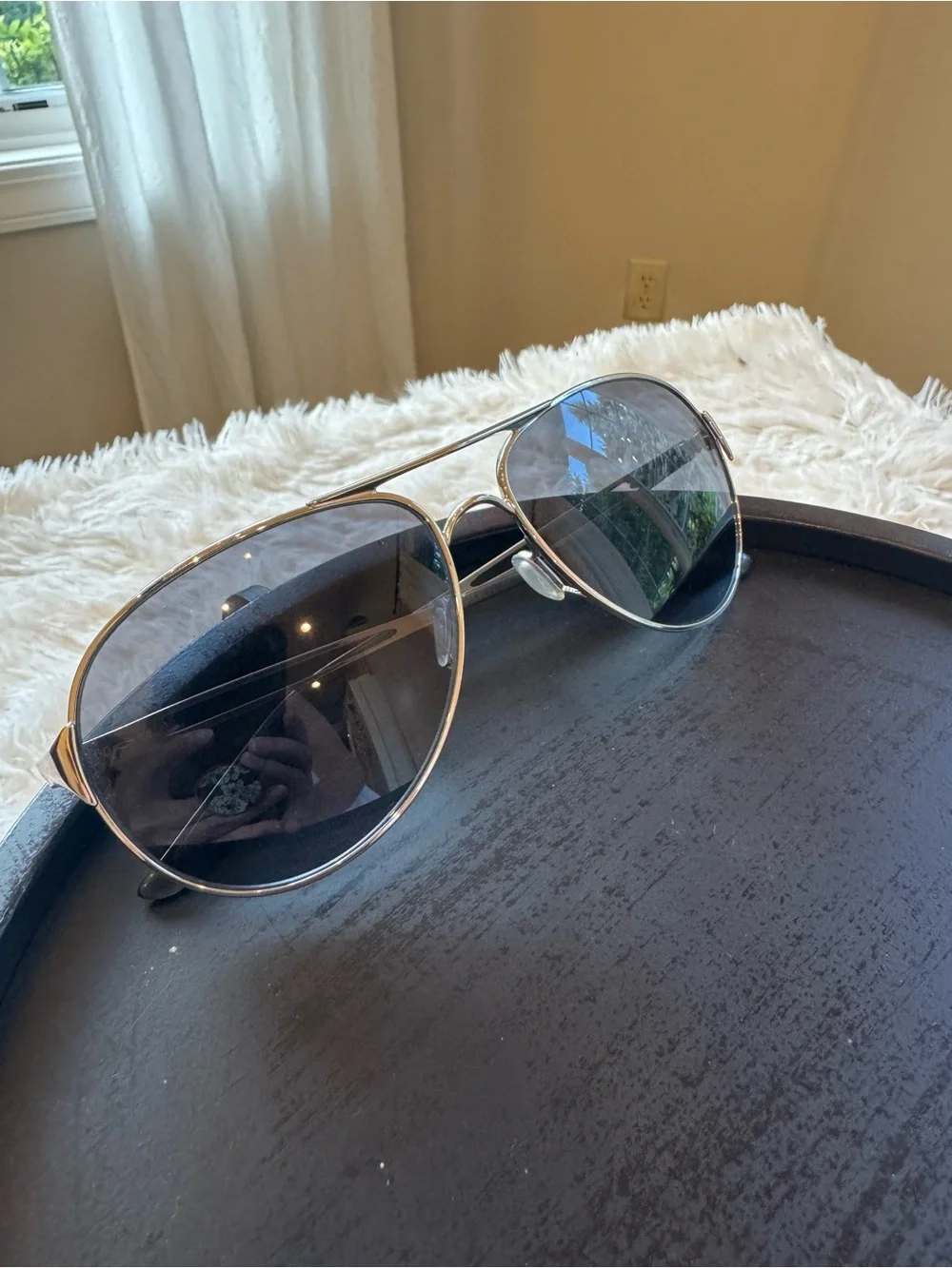 Oakley Caveat Classic Aviator Sunglasses in Silver